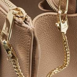 Pre Owned Aigner Beige Leather Lana City Tote 