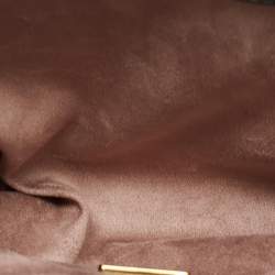 Aigner Green Logo Embossed Leather Pria Chain Shoulder Bag