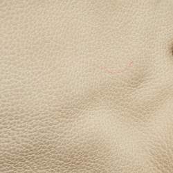 Aigner Off White/Brown Monogram Canvas and Leather Logo Handle Satchel