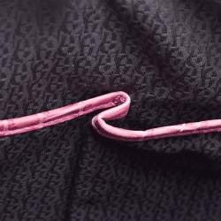 Pre Owned Aigner Pink Croc Embossed Leather Double Zipped Satchel