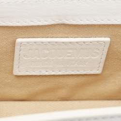 Jacquemus White Leather Mini Le Chiquito Top Handle Bag