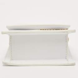 Jacquemus White Leather Mini Le Chiquito Top Handle Bag