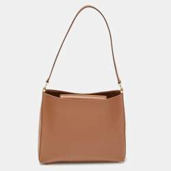 Pre Owned Aigner Beige Leather Hobo