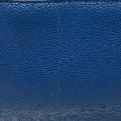 Aigner Blue Leather Cybill Tote