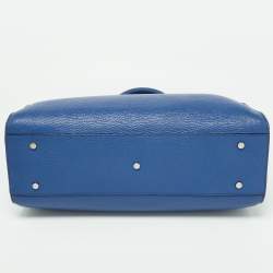 Aigner Blue Leather Cybill Tote