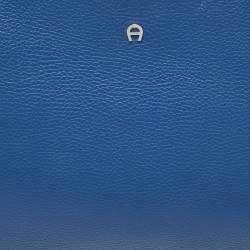 Aigner Blue Leather Cybill Tote