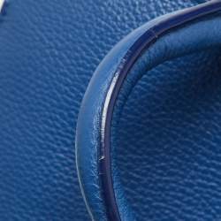 Aigner Blue Leather Cybill Tote