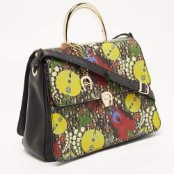 Aigner Multicolor Signature Coated Canvas And Leather Genoveva Top Handle Bag