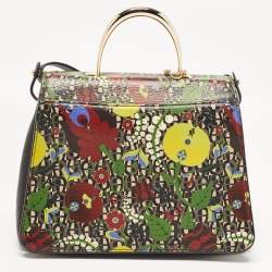 Aigner Multicolor Signature Coated Canvas And Leather Genoveva Top Handle Bag