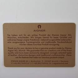 Pre Owned Aigner Gold Embossed Leather Box Clutch