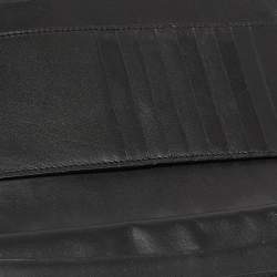 Aigner Black Leather Logo Continental Wallet