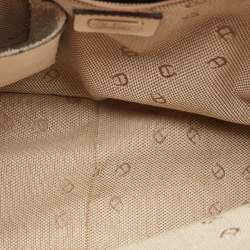Aigner Light Beige Leather Frame Satchel