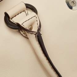 Aigner Light Beige Leather Frame Satchel