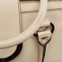Aigner Light Beige Leather Frame Satchel