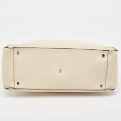 Aigner Light Beige Leather Frame Satchel