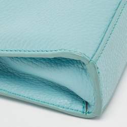 Pre Owned Aigner Turquoise Leather Micro Cybill Crossbody Bag