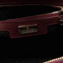 Pre Owned Aigner Burgundy Leather Mina Tote