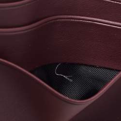 Pre Owned Aigner Burgundy Leather Card Holder
