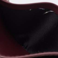 Pre Owned Aigner Burgundy Leather Card Holder