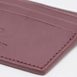 Pre Owned Aigner Burgundy Leather Card Holder