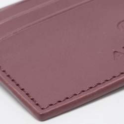 Pre Owned Aigner Burgundy Leather Card Holder