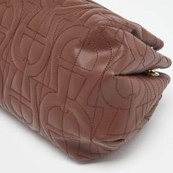 Pre Owned Aigner Brown Quilted Leather Chain Shoulder Bag