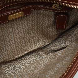 Pre Owned Aigner Brown Leather Crossbody Bag