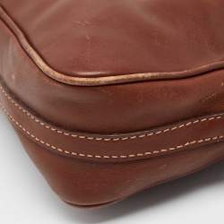 Pre Owned Aigner Brown Leather Crossbody Bag