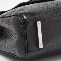 Aigner Black Leather Top Handle Bag