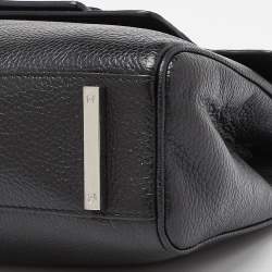 Aigner Black Leather Top Handle Bag