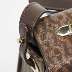 Aigner Brown Signature Coated Canvas Genoveva Top Handle Bag