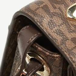 Aigner Brown Signature Coated Canvas Genoveva Top Handle Bag