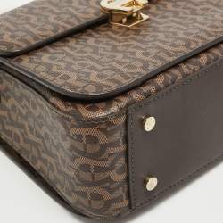 Aigner Brown Signature Coated Canvas Genoveva Top Handle Bag