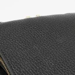 Pre Owned Aigner Black Leather Milano S Shoulder Bag