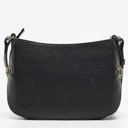 Pre Owned Aigner Black Leather Milano S Shoulder Bag