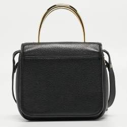 Aigner Black Leather Genoveva Top Handle Bag