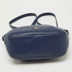 Pre Owned Aigner Blue Leather Crossbody Bag