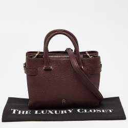 Aigner Maroon Leather Tote