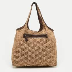 Aigner Brown Signature Canvas Travel Tote