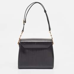 Etienne Aigner Black Glossy Leather Shoulder Bag