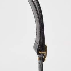 Etienne Aigner Black Glossy Leather Shoulder Bag