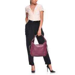 Aigner Pink Leather Zip Hobo