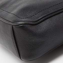 Aigner Black Leather Zip Crossbody Bag