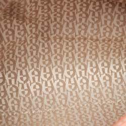 Aigner Peach Patent and Leather Clasp Flap Shoulder Bag