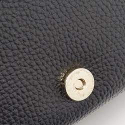 Pre Owned Aigner Black Leather Diadora Shoulder Bag