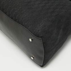 Pre Owned Aigner Black Monogram Canvas and Leather Tote