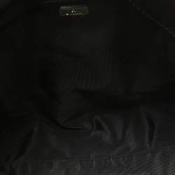 Pre Owned Aigner Black Monogram Canvas and Leather Tote