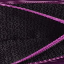 Pre Owned Aigner Purple Leather Cavallina Tassel Continental Wallet