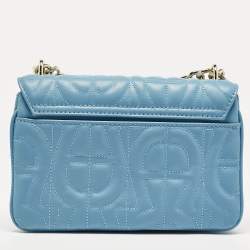 Aigner Blue Quilted Leather Diadora Shoulder Bag