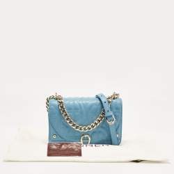 Aigner Blue Quilted Leather Diadora Shoulder Bag